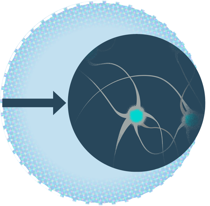 Circle graphic representing 33% reduction in the number of adults who smoke