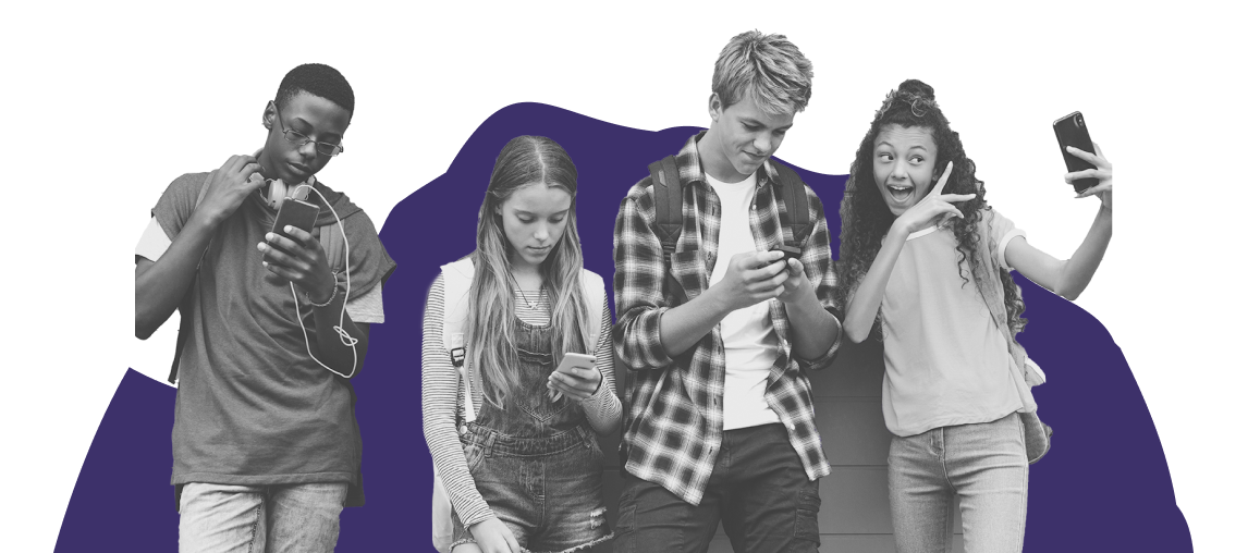 Image of four teens standing