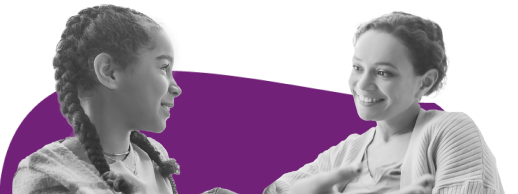 Image of 2 teens talking